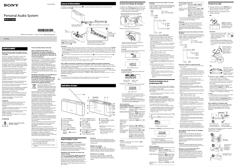 First page image of the manual for ZS-PE60