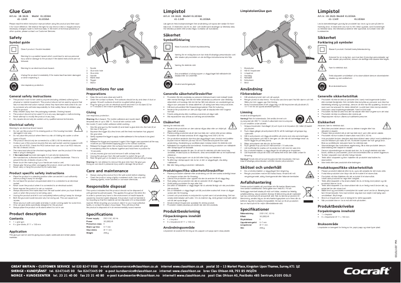 Page 1 of the manual User Manual Cocraft HG 200