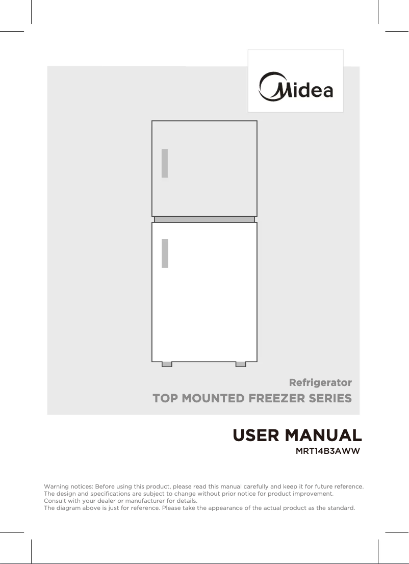 Page 1 of the manual User Manual Midea MRT14B3AWW