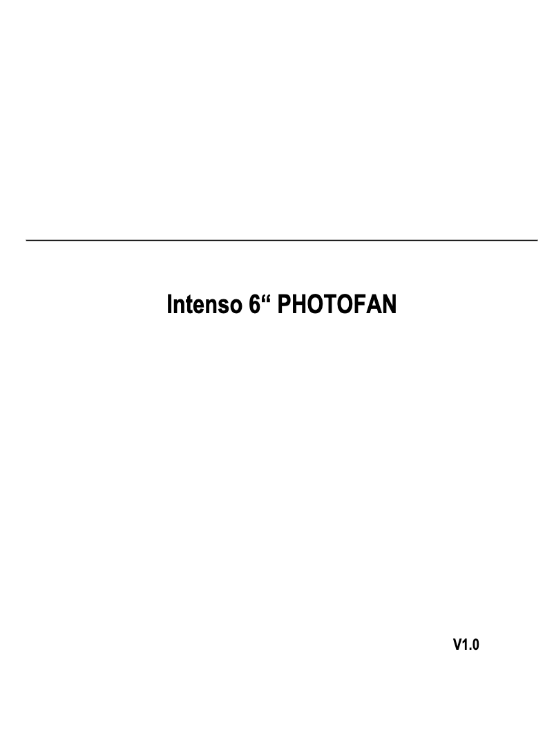 Page 1 of the manual User Manual Intenso PhotoFan