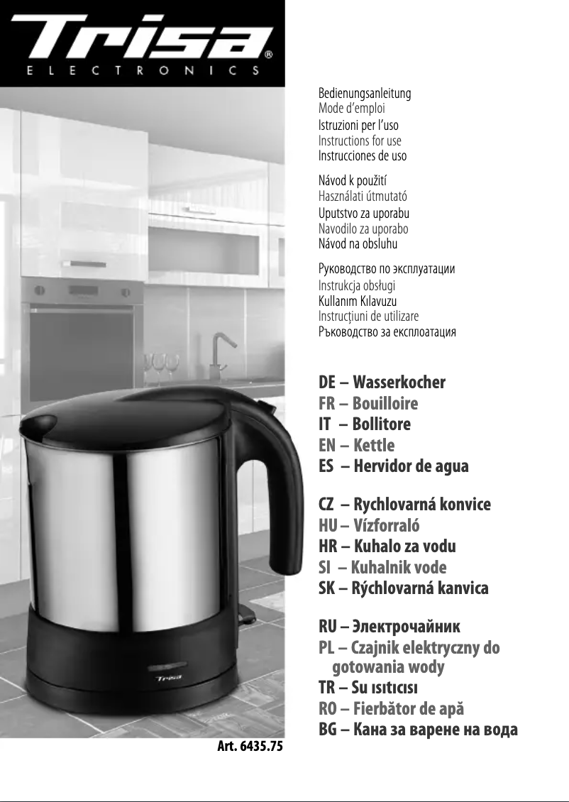 Page 1 of the manual User Manual Trisa Rapid Boil 6435.75