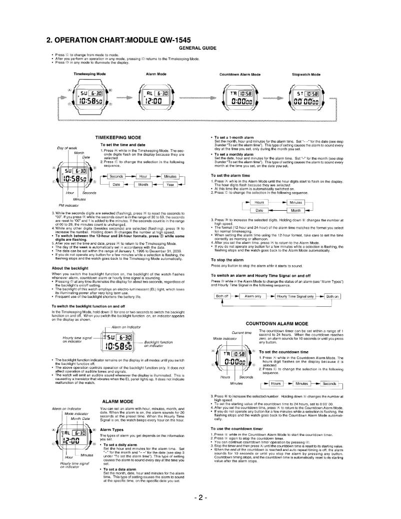 First page image of the manual for DW-5600E-1VER