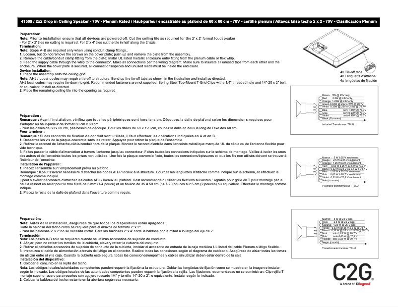 First page image of the manual for 41509