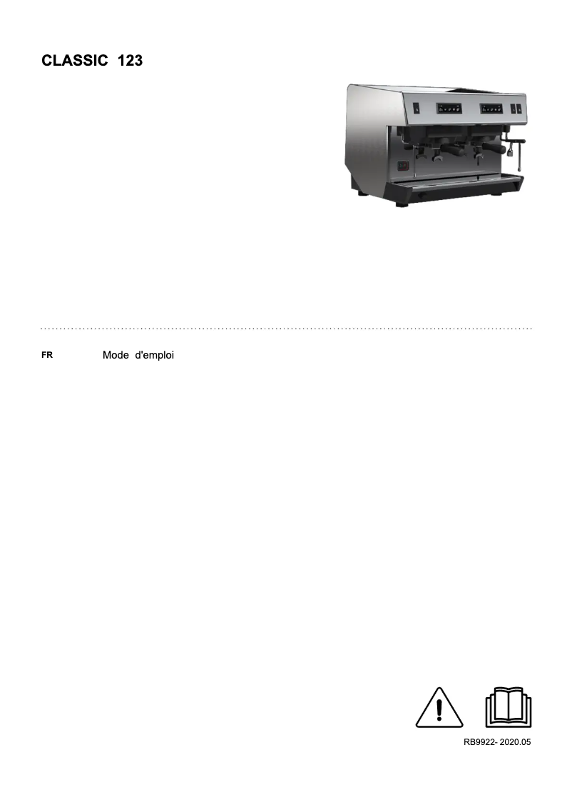 First page image of the manual for CLASSIC 1