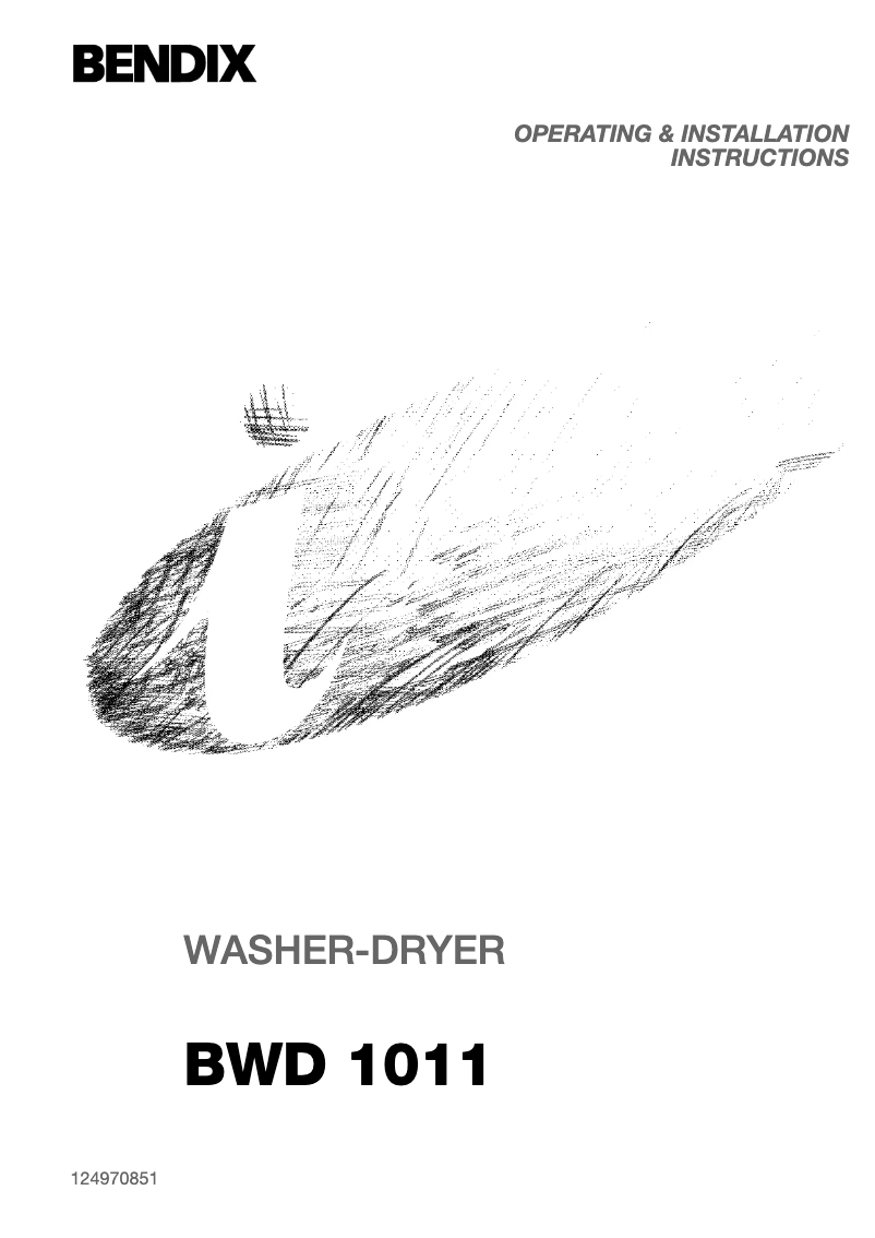Page 1 of the manual User Manual Bendix BWD1011