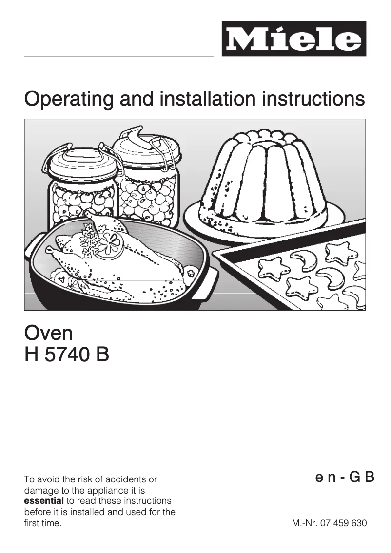 Page 1 of the manual User Manual Miele H 5470 B