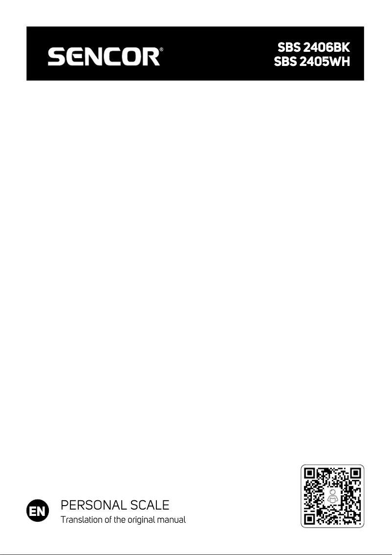 Page 1 of the manual User Manual Sencor SBS 2406BK