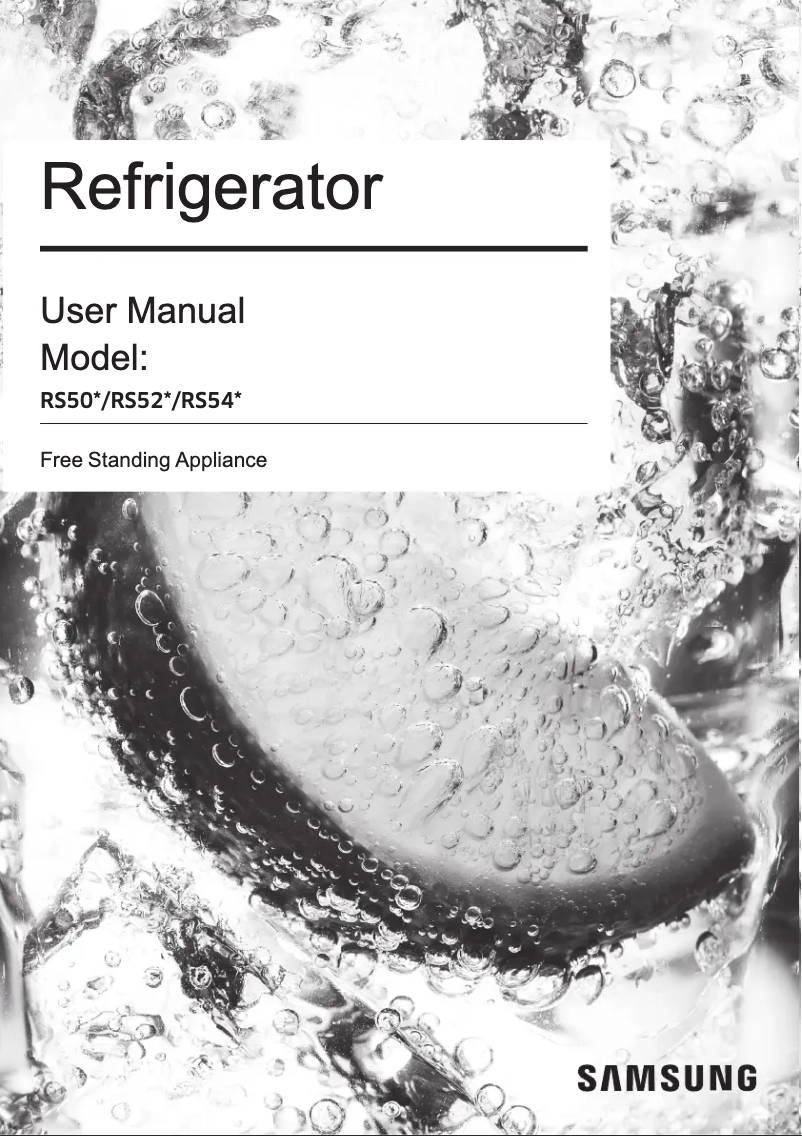 Page 1 of the manual User Manual Samsung RS54N3003SA/EF