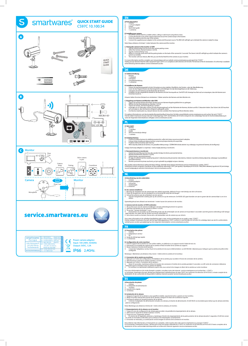 Page 1 of the manual User Manual Smartwares CS97C