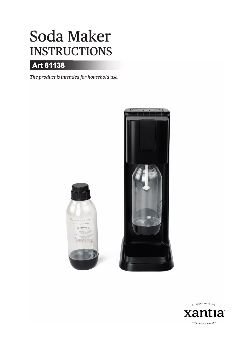 Page 1 of the manual User Manual Xantia 81138