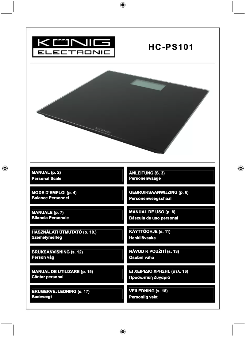 First page image of the manual for HC-PS101