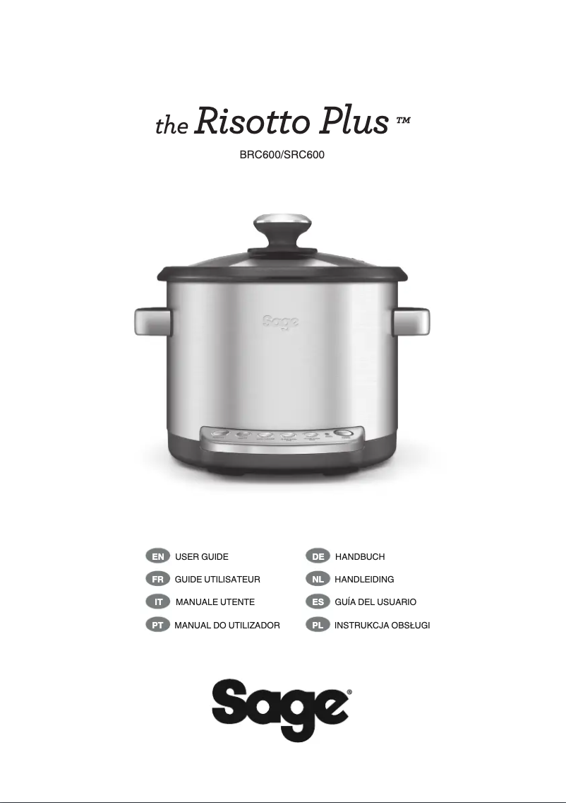 First page image of the manual for the Risotto Plus SRC600