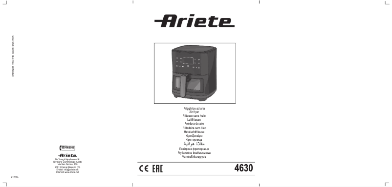 Page 1 of the manual User Manual Ariete 4630