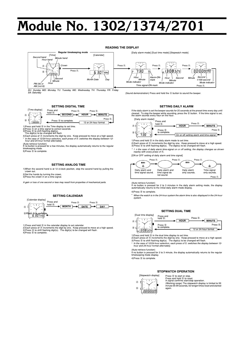 Page 1 of the manual User Manual Casio AMW320R-1EV
