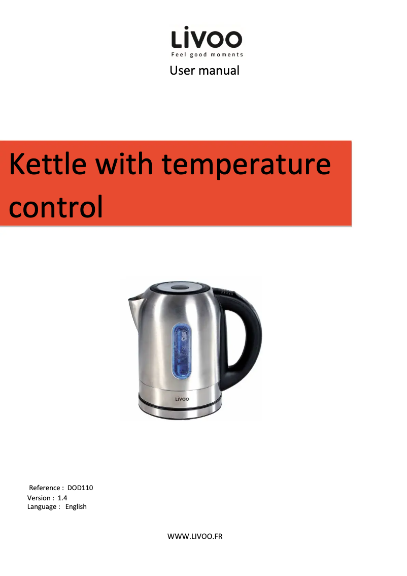 First page image of the manual for DOD110