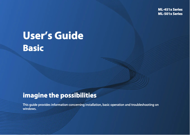 First page image of the manual for ML-5012ND