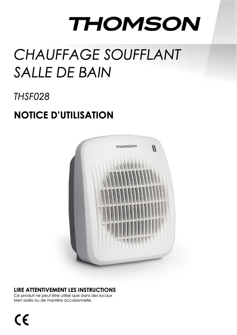 First page image of the manual for THSF028