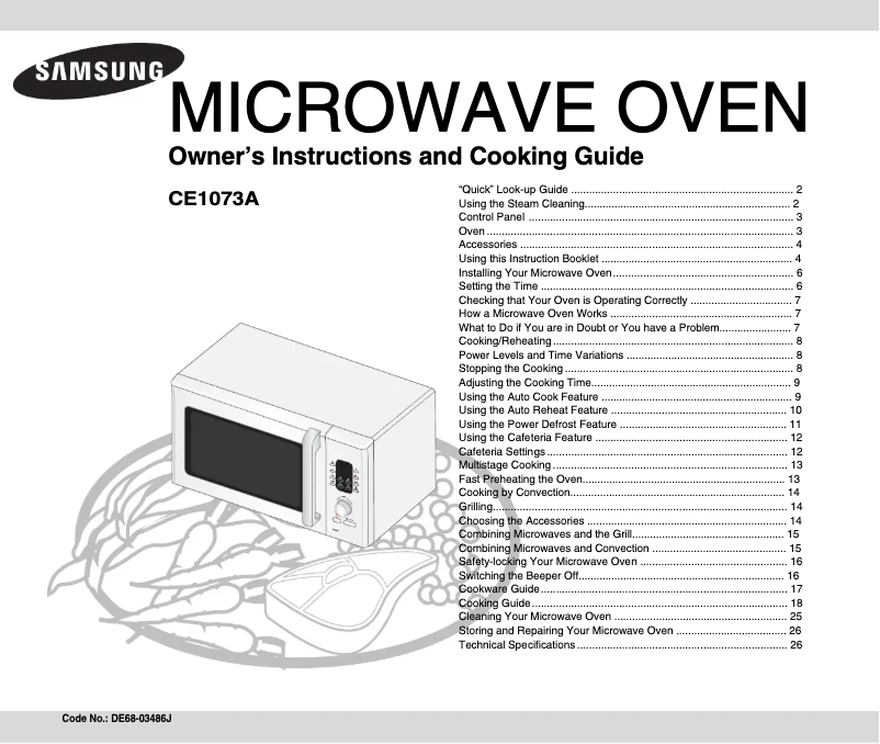 First page image of the manual for CE1073A
