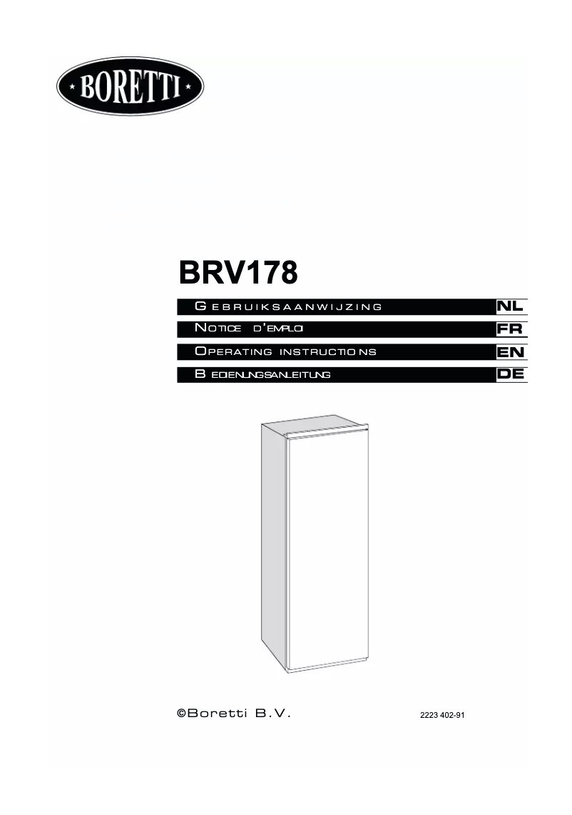 First page image of the manual for BRV 178