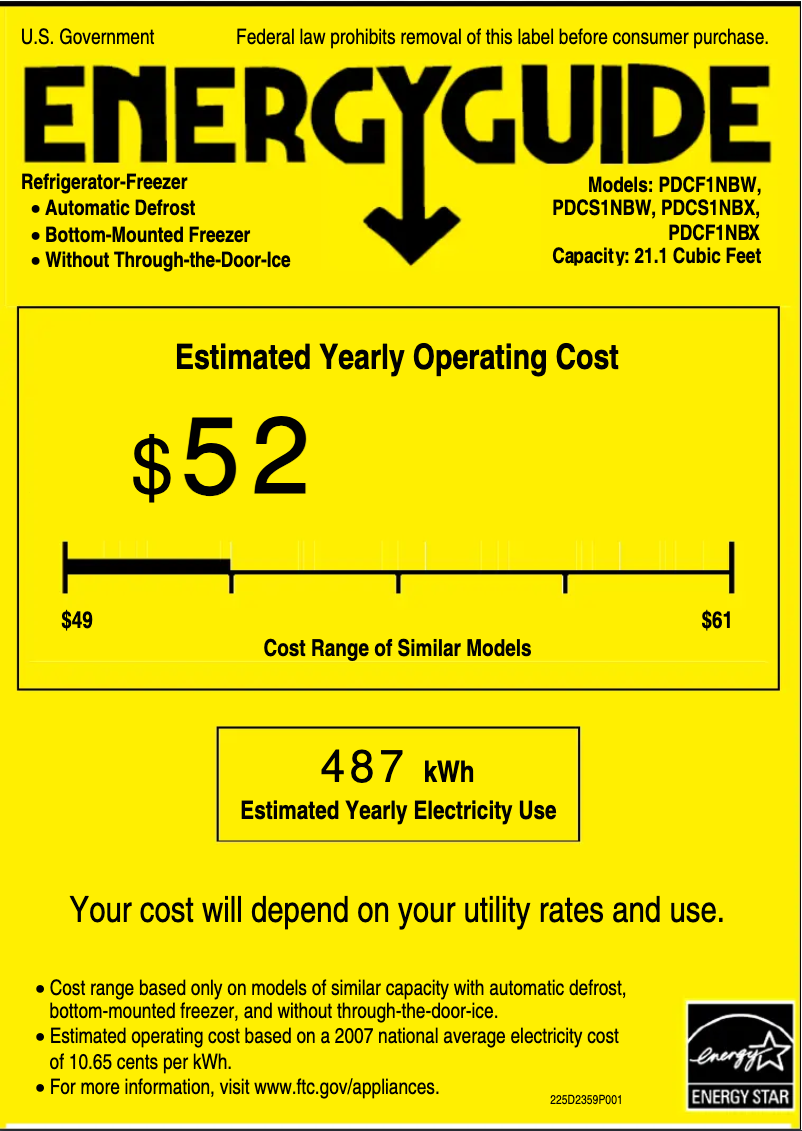 First page image of the manual for PDCF1NBWWW