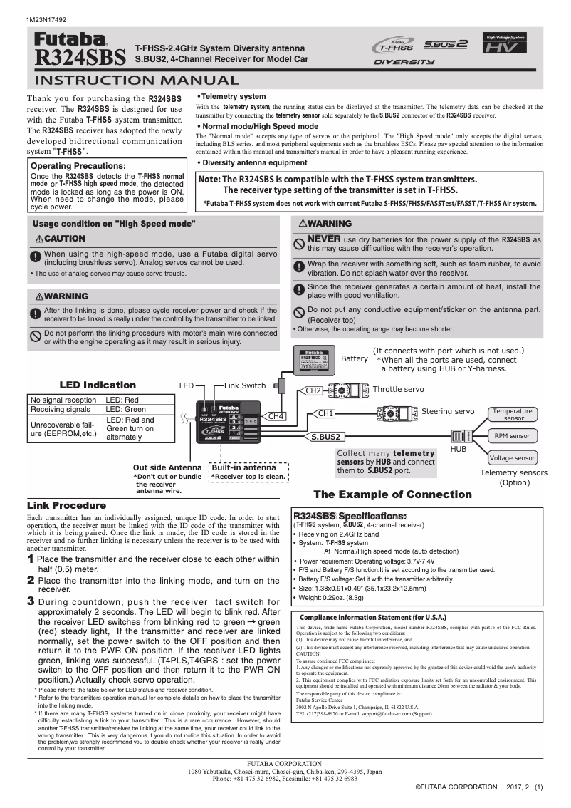 First page image of the manual for R324SBS