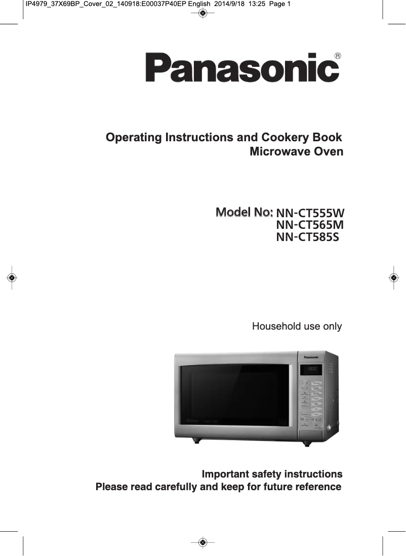 Page 1 of the manual User Manual Panasonic NN-CT555W