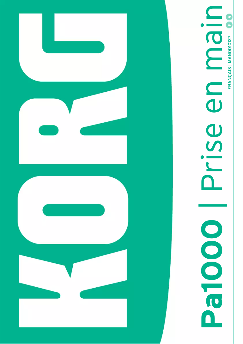 First page image of the manual for PA-1000