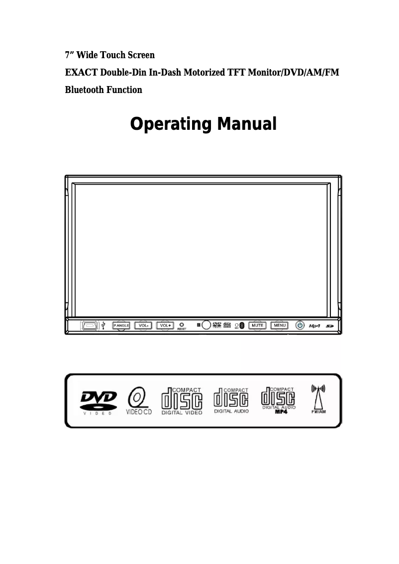 First page image of the manual for TID-735NBT
