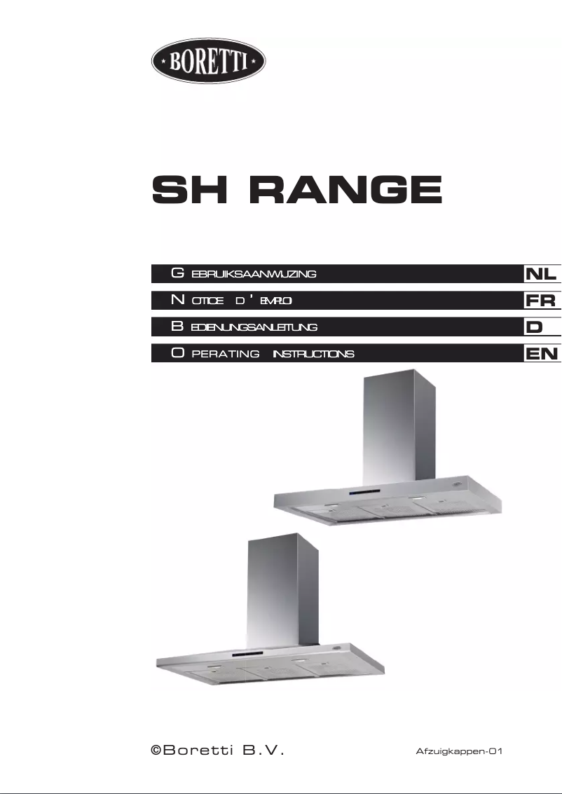 First page image of the manual for SHV1500