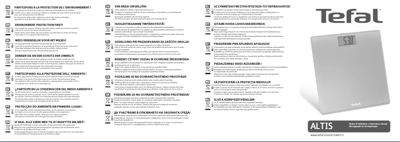Page 1 of the manual User Manual Tefal Altis PP2100V0