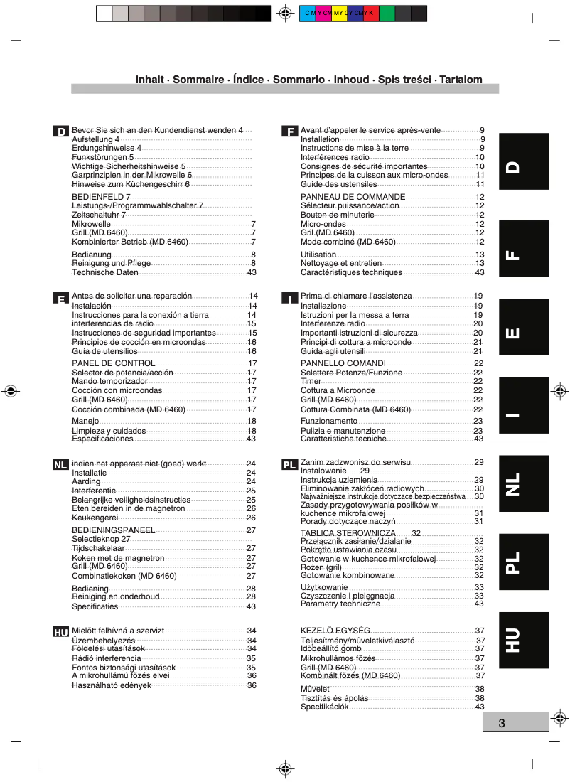 Page 1 of the manual User Manual Miele MD6460