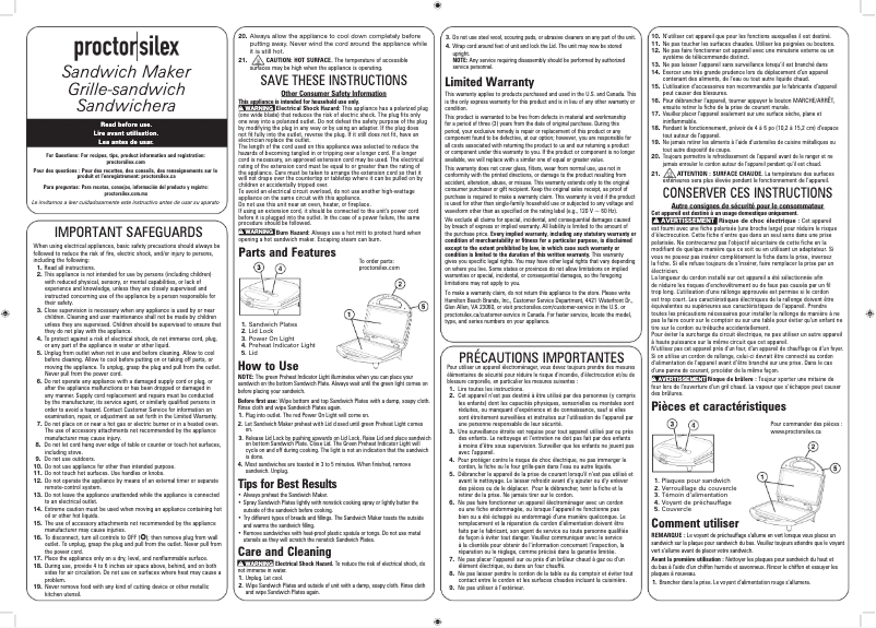 First page image of the manual for 25415PS