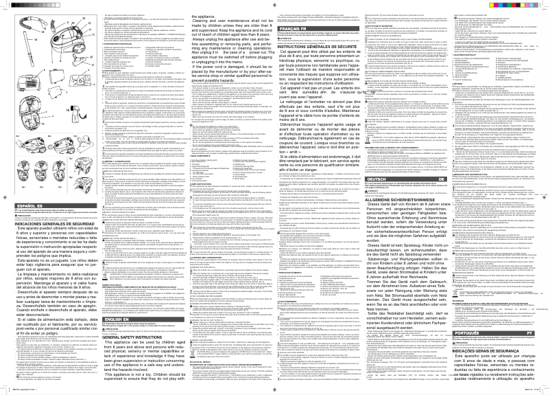 Page 1 of the manual User Manual Solac New Piccolo AB2723
