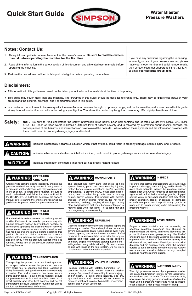 First page image of the manual for WB4200-S