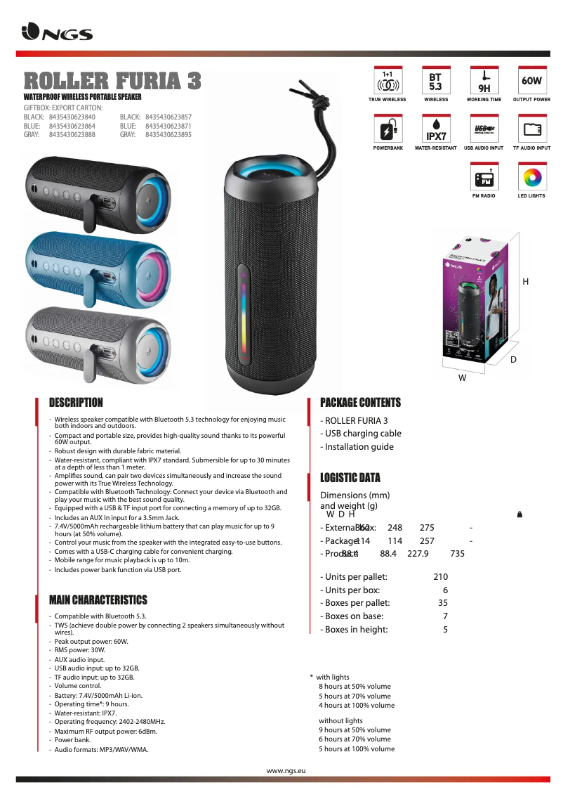 First page image of the manual for Roller Furia 3