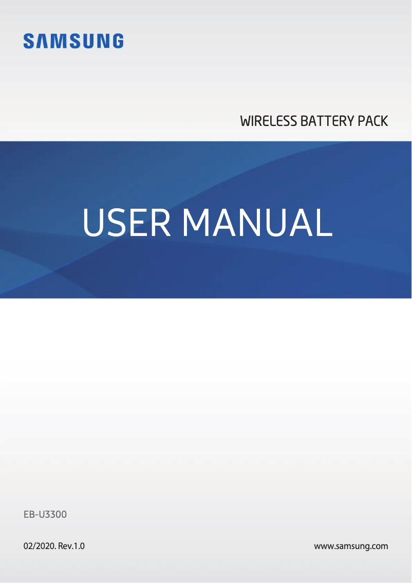 First page image of the manual for EB-U3300