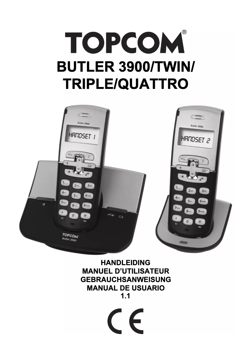 First page image of the manual for Butler 3900
