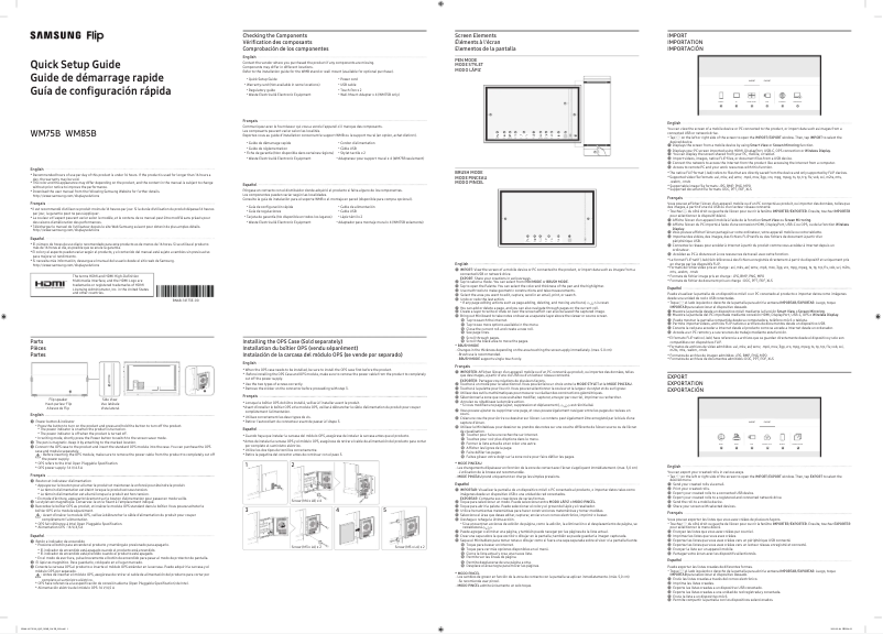 Page 1 of the manual User Manual Samsung WM75B