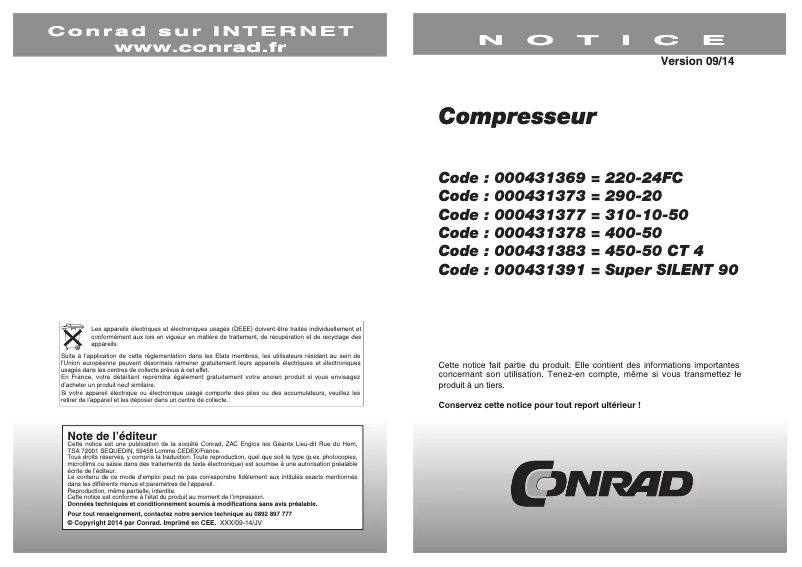 Page 1 de la notice Manuel utilisateur Aerotec 310-50 FC