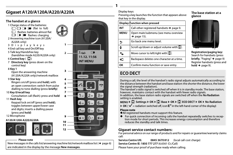 First page image of the manual for A120A Trio