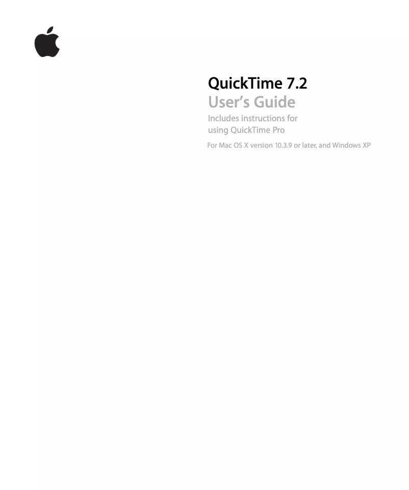 Page 1 of the manual User Manual Apple QuickTime 7.2