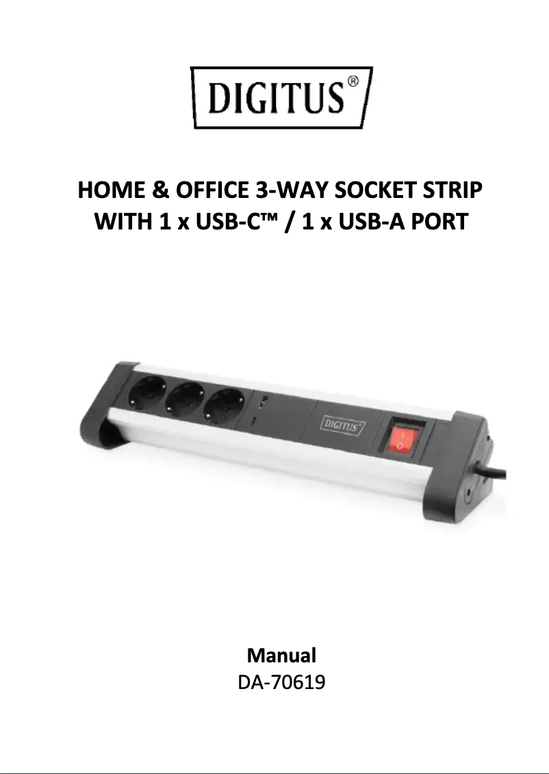 First page image of the manual for DA-70619