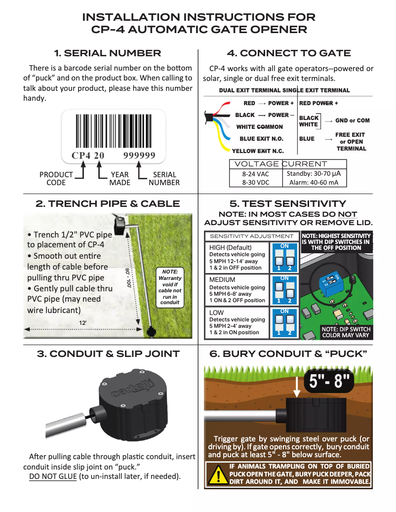 First page image of the manual for 50-CP4