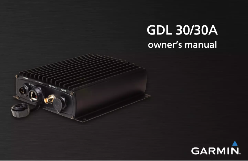 First page image of the manual for GDL 30