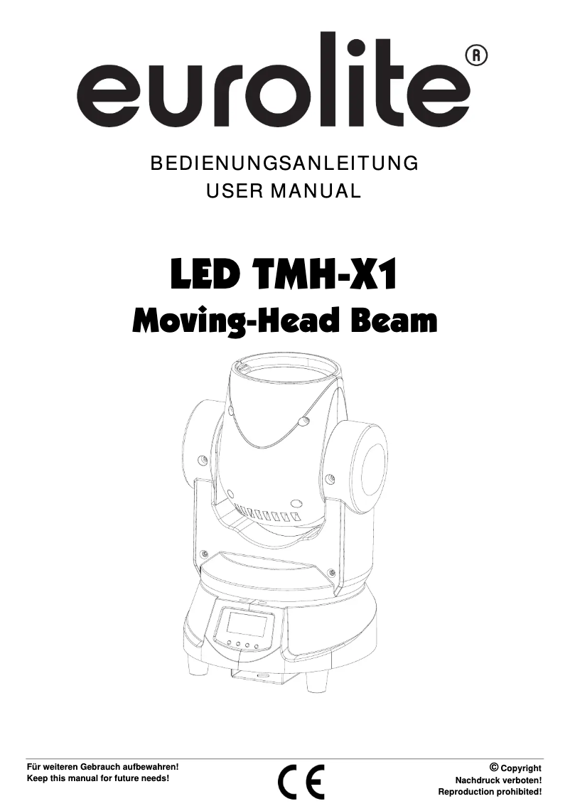 First page image of the manual for LED TMH-X1
