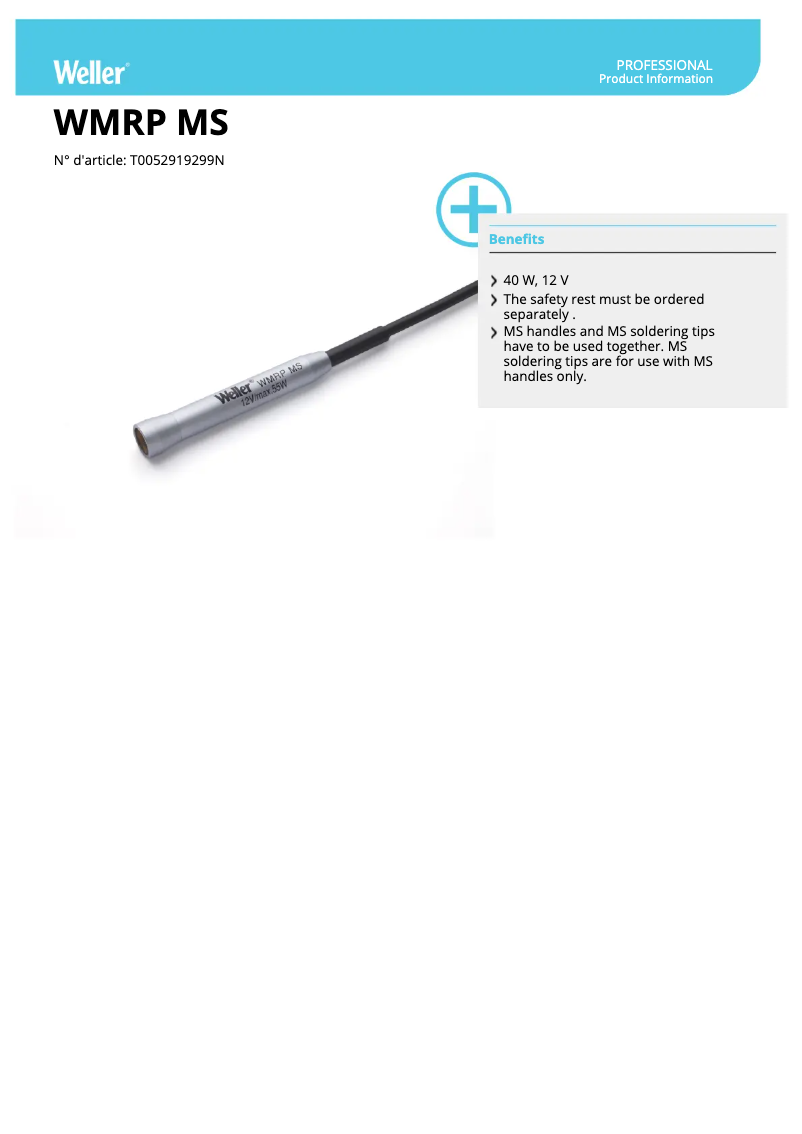 First page image of the manual for WMRP MS