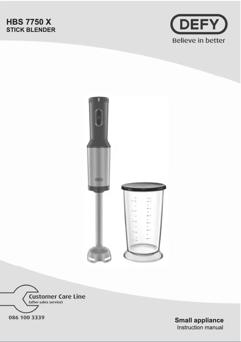 Page 1 of the manual User Manual Defy HBS3020B