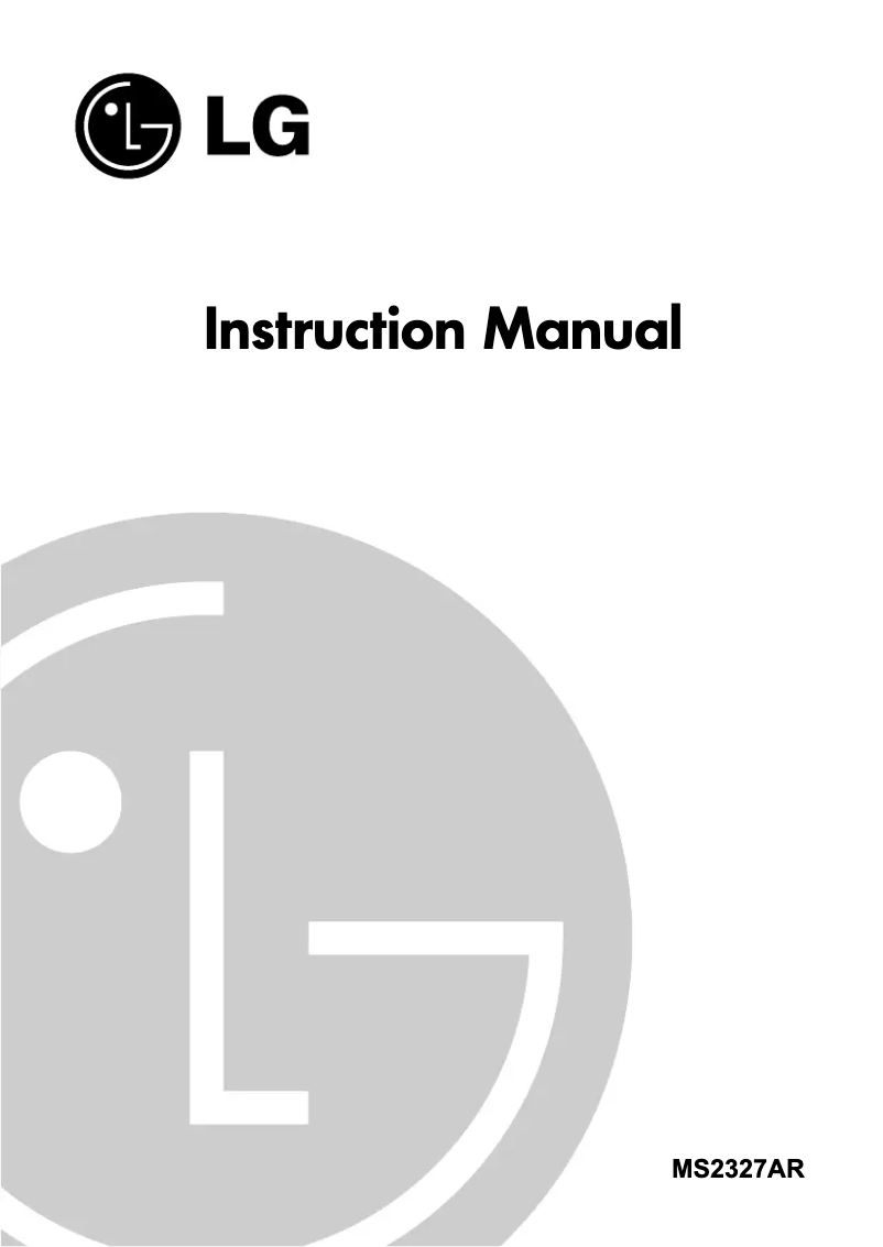 Page 1 of the manual User Manual LG MS2327AR