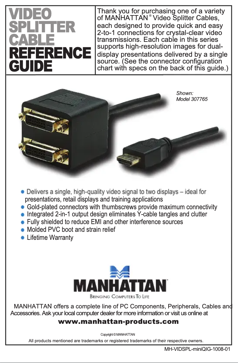 Page 1 of the manual User Manual Manhattan 307796