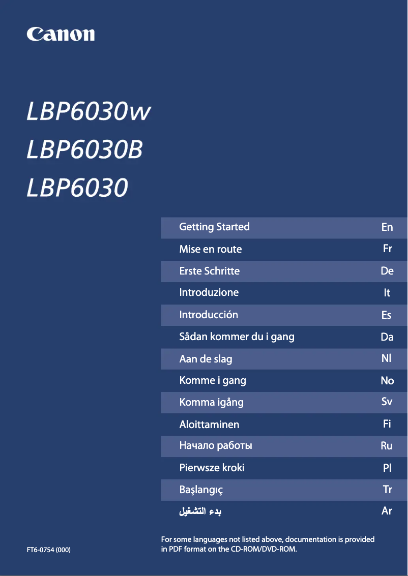 Page 1 of the manual User Manual Canon i-SENSYS LBP6030W